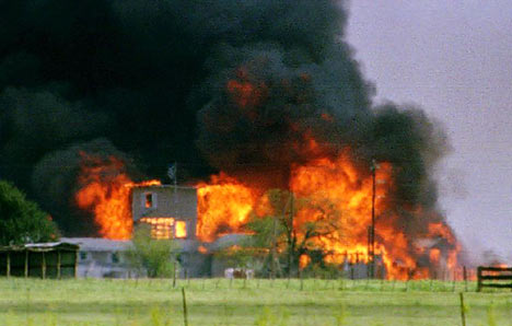 UP IN FLAMES: The seige of a cult compound in Waco, Texas, ended in tragedy.