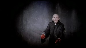 FATHER ZACHARY MALIUS, played by Charles Cragin in “Happy Hell Night” (1992). Friendly neighborhood priest Father Malius goes crazy and slaughters seven frat boys at Winfield College, then is committed to an asylum. Twenty five years later, fun-loving students from the fraternity stage a prank at the booby hatch, and Father Malius is inadvertently freed. It appears that he has not been entirely cured, because the psycho priest promptly launches a bloody spree of murder and mayhem. 