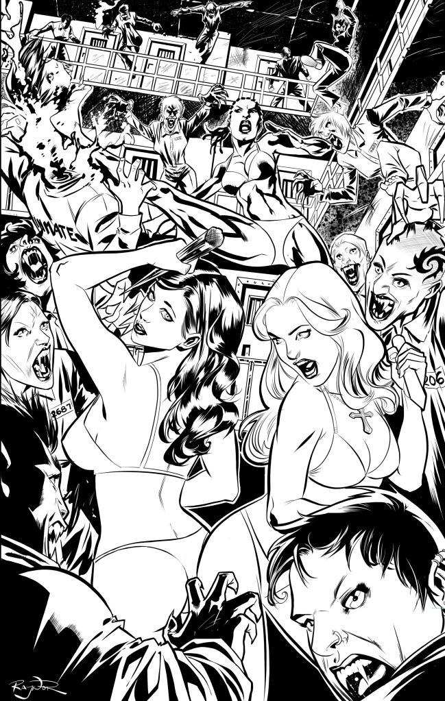 PRISONERS fight for survival against a bloodthirsty army of the undead in the graphic novel Night Cage.